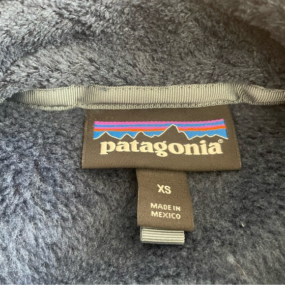 Patagonia Sweater Women XS Fleece Retool Snap T Pullover Jacket Navy Blue X-Smal - Picture 7 of 12